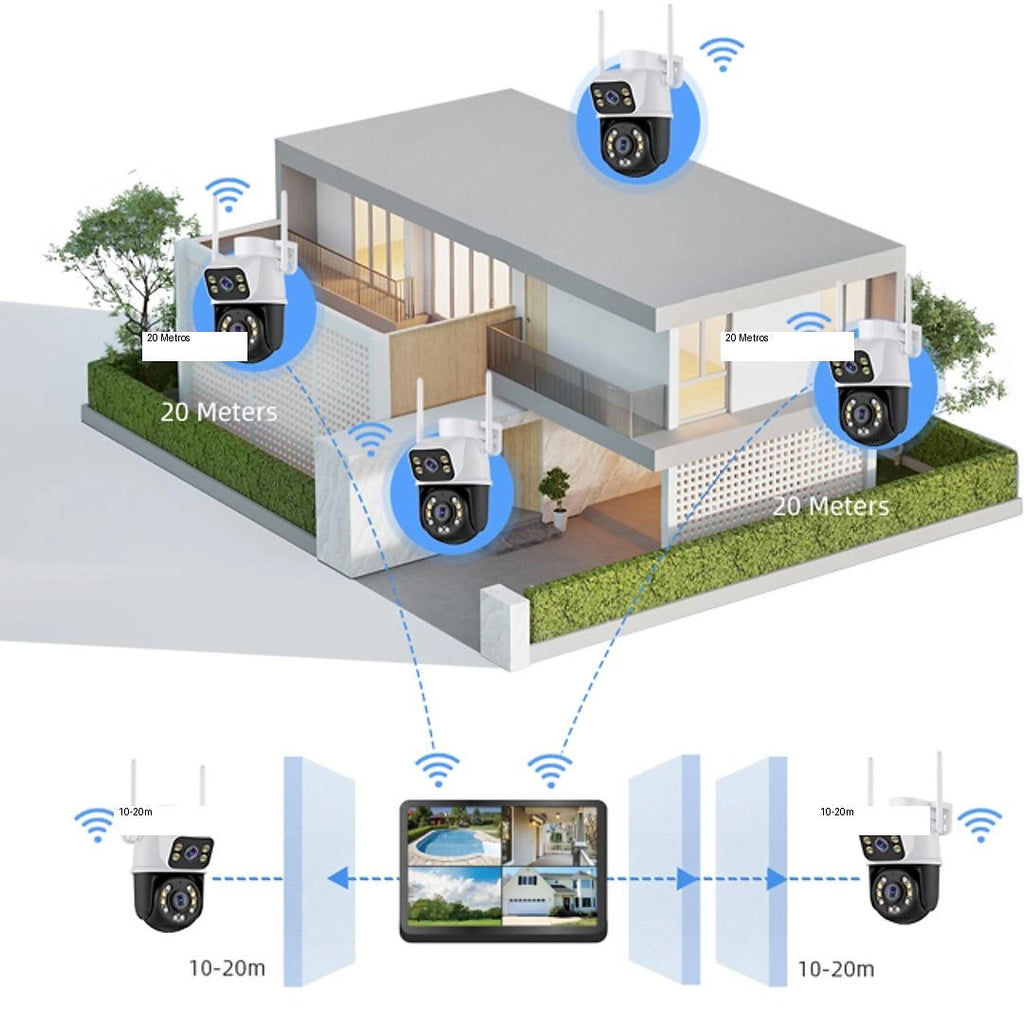 Kit NVR WiFi con pantalla táctil 10" y 4 cámaras PTZ – Security Life (imagen 3)
