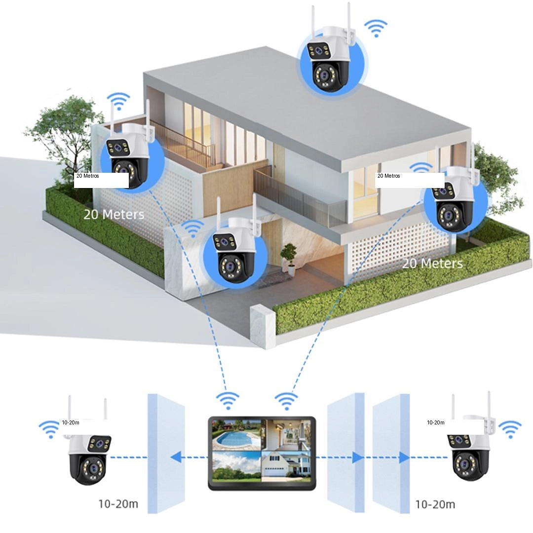 Kit NVR WiFi con pantalla táctil 10" y 4 cámaras PTZ – Security Life (imagen 3)